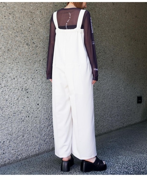 ANAP（アナップ）の「ベルトデザインワイドサロペット（サロペット/オーバーオール・レディース・ダークグレー/アイボリー・FREE）」の6枚目の写真