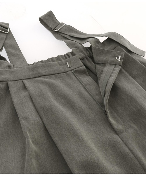 ANAP（アナップ）の「ベルトデザインワイドサロペット（サロペット/オーバーオール・レディース・ダークグレー/アイボリー・FREE）」の20枚目の写真