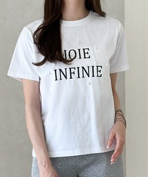 Per sist ence（パーシエンス）の「ロゴ×パールコンパクトTシャツ/手洗い可（Tシャツ/カットソー）」