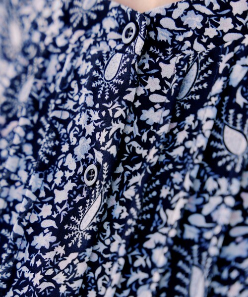 セール】【洗える】ペイズリー柄フレアスリーブワンピース（ワンピース