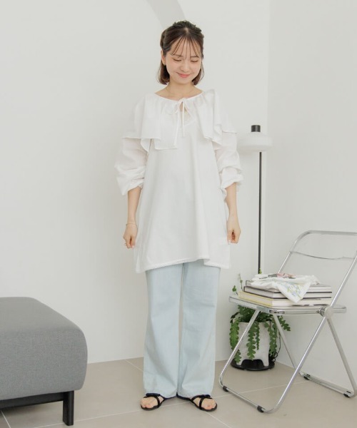 flower（フラワー）の「レイヤードレースワンピース（ワンピース・レディース・ホワイト・FREE）」の3枚目の写真