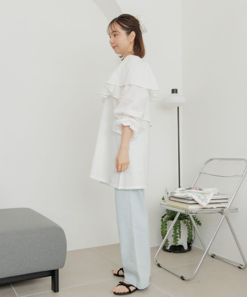 flower（フラワー）の「レイヤードレースワンピース（ワンピース・レディース・ホワイト・FREE）」の4枚目の写真