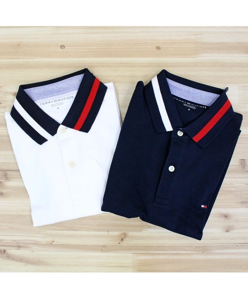 TOMMY HILFIGER(トミーヒルフィガー)の「プロパーティップ 半袖ポロシャツ PROPER TIPPED SS POLO(ポロシャツ・メンズ・ホワイト/ネイビー・L/M/S/XL)」の3枚目の写真