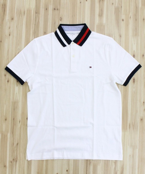 TOMMY HILFIGER(トミーヒルフィガー)の「プロパーティップ 半袖ポロシャツ PROPER TIPPED SS POLO(ポロシャツ・メンズ・ホワイト/ネイビー・L/M/S/XL)」の5枚目の写真