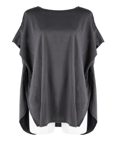 coca(coca)(コカ)の「【WEB限定セール】ボックスシルエットTシャツ(Tシャツ/カットソー・レディース・チャコール/ホワイト・L/M)」の9枚目の写真