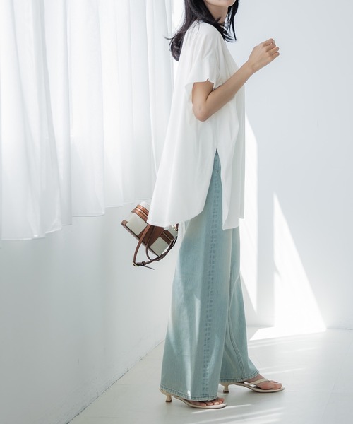 タカ レーヨン ボックスシルエット シャツ L セール】【WEB限定セール】ボックスシルエットTシャツ（Tシャツ