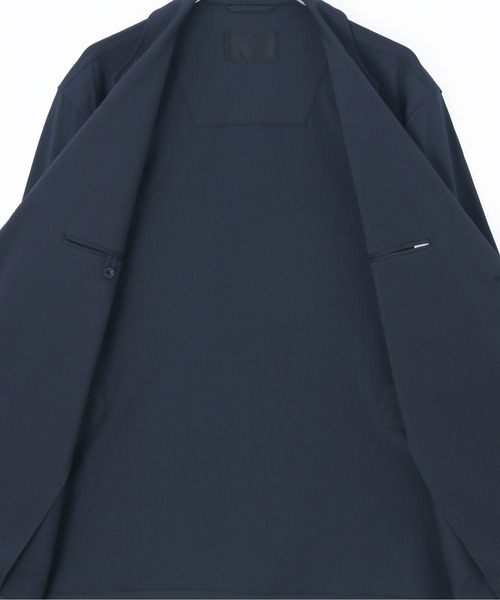 LANVIN collection（ランバン コレクション）の「SEERSUCKER LOAFER JACKET【シアサッカーローファージャケット 】（テーラードジャケット・メンズ・チャコールグレー/ネイビー・48/50）」の3枚目の写真