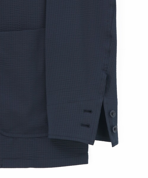LANVIN collection（ランバン コレクション）の「SEERSUCKER LOAFER JACKET【シアサッカーローファージャケット 】（テーラードジャケット・メンズ・チャコールグレー/ネイビー・48/50）」の4枚目の写真