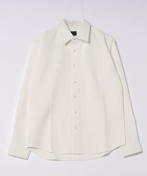 ＪＵＧＬＡＮＳ（ユグランス）の「【MMMM】ウーブンワッフルレギュラーカラーシャツ/メンズ（シャツ/ブラウス・メンズ・ブラック/ベージュ/ホワイト・M/L/XL）」の2枚目の写真