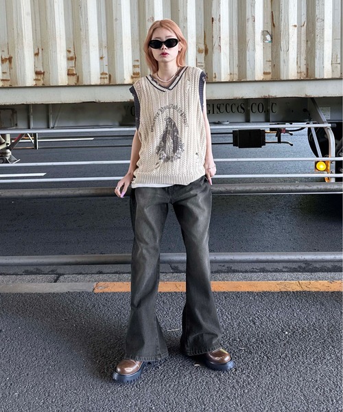 sedacle(セダクル)の「アソートセミフレアデニム(デニムパンツ・メンズ・ブラック/ブルー/グレー/ダークインディゴブルー・LARGE/SMALL/MEDIUM)」の17枚目の写真