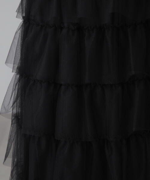 FREE'S MART（フリーズマート）の「■チュールティアードスカート（スカート・レディース・ホワイト/ブラック/グレー・SMALL/MEDIUM）」の18枚目の写真