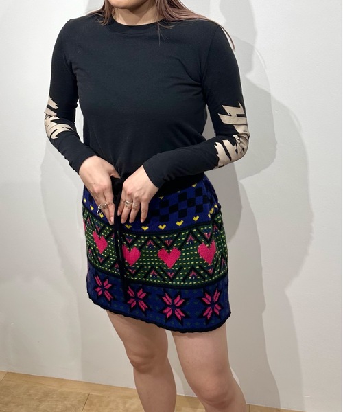 HOLIDAY（ホリデイ）の「MULTI KNIT MINI SKIRT マルチニットミニ