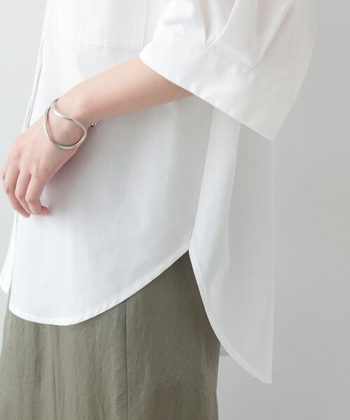 GALLEST（ギャレスト）の「◆タックスリーブフォルムシャツ（シャツ/ブラウス・レディース・ライトブルー/ダークブラウン/ホワイト・34/38）」の10枚目の写真