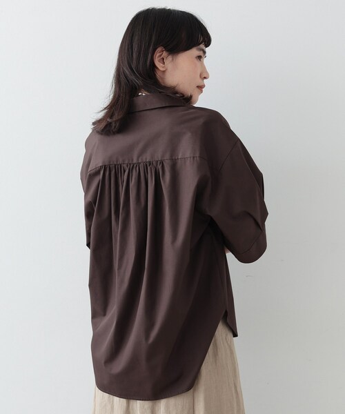 GALLEST（ギャレスト）の「◆タックスリーブフォルムシャツ（シャツ/ブラウス・レディース・ライトブルー/ダークブラウン/ホワイト・34/38）」の14枚目の写真