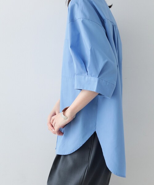 GALLEST（ギャレスト）の「◆タックスリーブフォルムシャツ（シャツ/ブラウス・レディース・ライトブルー/ダークブラウン/ホワイト・34/38）」の18枚目の写真