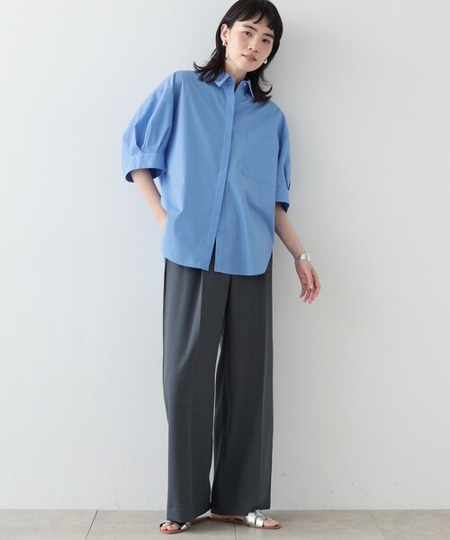 GALLEST（ギャレスト）の「◆タックスリーブフォルムシャツ（シャツ/ブラウス・レディース・ライトブルー/ダークブラウン/ホワイト・34/38）」の19枚目の写真