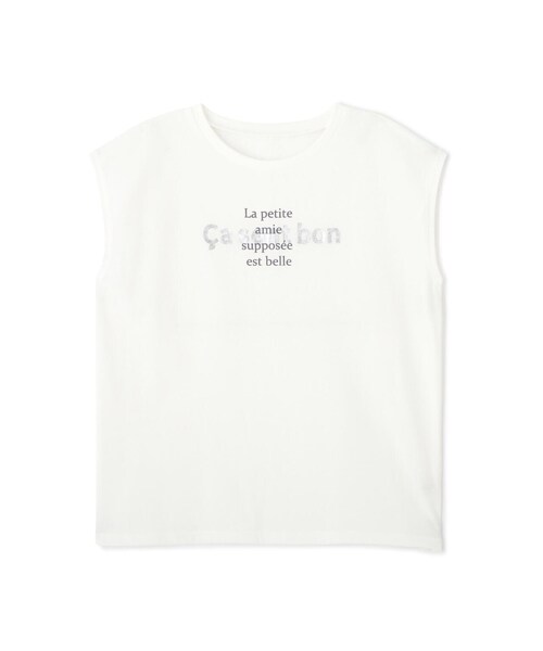 PROPORTION BODY DRESSING（プロポーションボディドレッシング）の「フレンチスリーブロゴＴシャツ（Tシャツ/カットソー・レディース・ホワイト系その他/ピンク・FREE）」の3枚目の写真