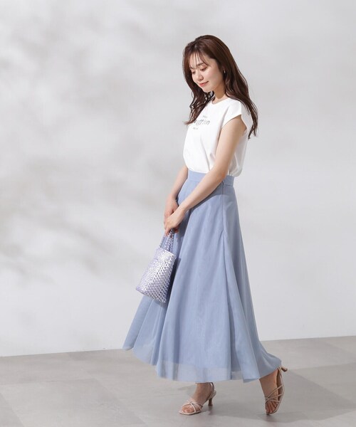 PROPORTION BODY DRESSING（プロポーションボディドレッシング）の「フレンチスリーブロゴＴシャツ（Tシャツ/カットソー・レディース・ホワイト系その他/ピンク・FREE）」の10枚目の写真