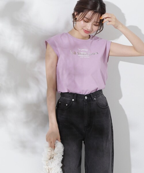 PROPORTION BODY DRESSING（プロポーションボディドレッシング）の「フレンチスリーブロゴＴシャツ（Tシャツ/カットソー・レディース・ホワイト系その他/ピンク・FREE）」の18枚目の写真