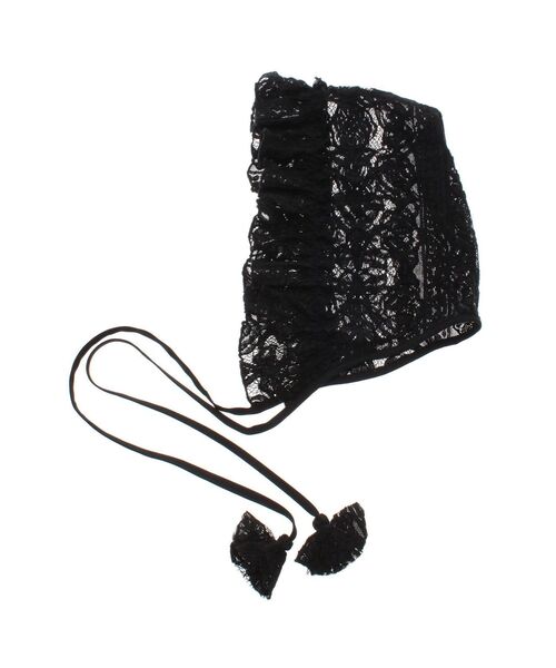 merry jenny（メリージェニー）の「flowerレースボンネット（ニットキャップ/ビーニー・レディース・ピンク/オフホワイト/ブラック・FREE）」の9枚目の写真