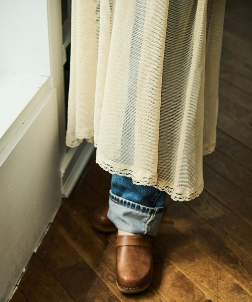 Crisp（クリスプ）の「Vネックメッシュレースワンピース（ワンピース・レディース・ブラック/アイボリー・FREE）」の10枚目の写真