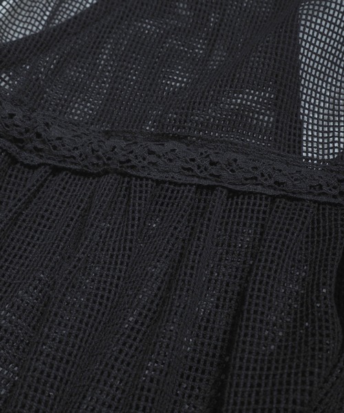 Crisp（クリスプ）の「Vネックメッシュレースワンピース（ワンピース・レディース・ブラック/アイボリー・FREE）」の3枚目の写真