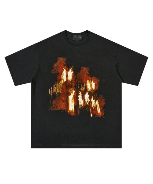 オーバーサイズ ファイヤーフォトプリントTシャツ（Tシャツ/カットソー）｜Ressaca（レサーカ）