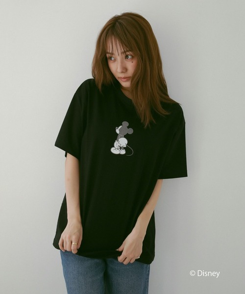 N WITH.（エヌウィズ）の「mickey TEE back（Tシャツ/カットソー・レディース・アイボリー/ブラック・FREE）」の2枚目の写真