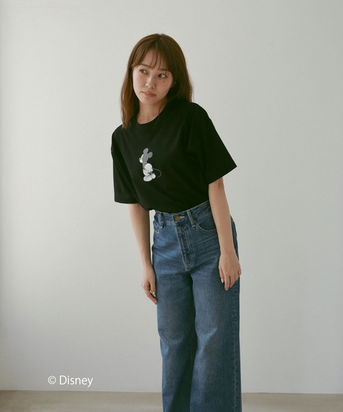 N WITH.（エヌウィズ）の「mickey TEE back（Tシャツ/カットソー・レディース・アイボリー/ブラック・FREE）」の8枚目の写真