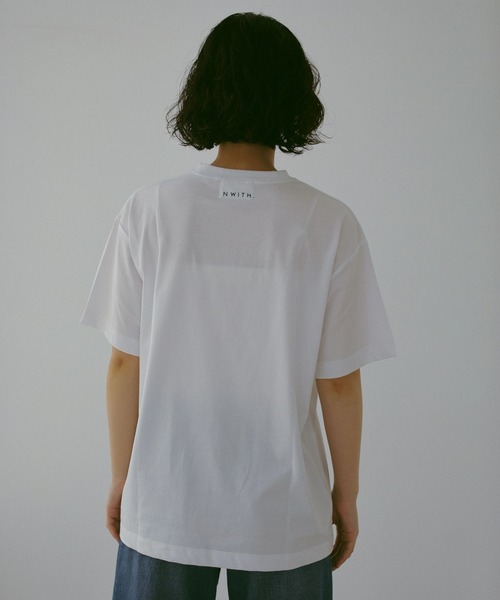 N WITH.（エヌウィズ）の「mickey TEE back（Tシャツ/カットソー・レディース・アイボリー/ブラック・FREE）」の12枚目の写真