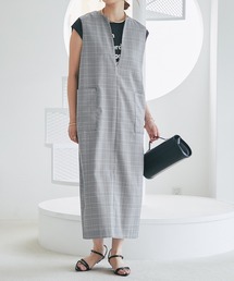 un dix cors | 《3サイズ展開》チェック柄ジャンスカ(ワンピース)