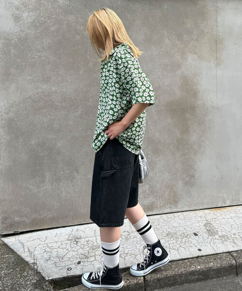 C.P. Company フラワープリントシャツブルゾンフロクシ購入 コットンシルク フラワープリント プルオーバーシャツ