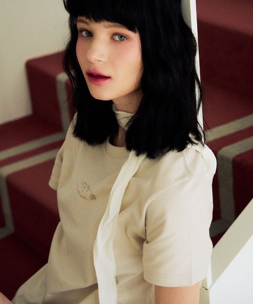 ALAND（エーランド）の「SLOW ACID／CRACKSACロゴT（Tシャツ/カットソー・レディース・チャコール/ベージュ/ホワイト・FREE）」の12枚目の写真