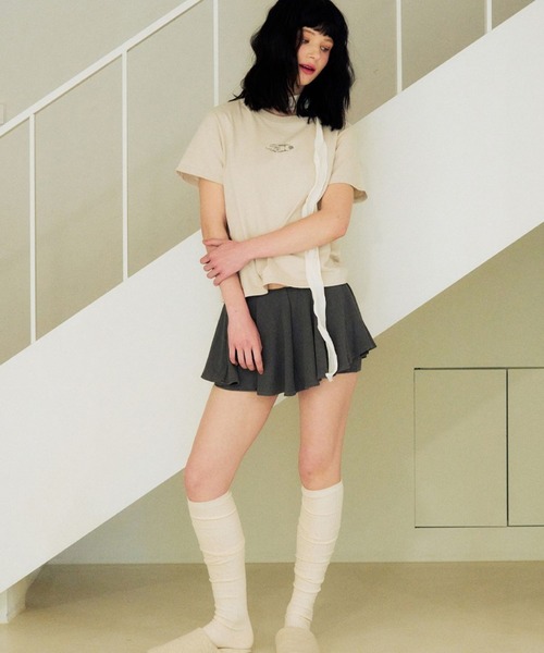 ALAND（エーランド）の「SLOW ACID／CRACKSACロゴT（Tシャツ/カットソー・レディース・チャコール/ベージュ/ホワイト・FREE）」の10枚目の写真