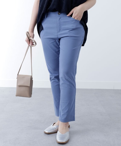 BELLUNA PLUS（ベルーナ）の「美脚ストレッチ麻入りアンクルパンツ６６丈（その他パンツ・レディース・ネイビー/ベージュ/ライトグレー/ライトベージュ/ブルーグリーン/ブルー/グレー・SMALL/MEDIUM/LARGE/X-LARGE）」の6枚目の写真