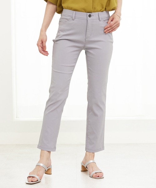 BELLUNA PLUS（ベルーナ）の「美脚ストレッチ麻入りアンクルパンツ６６丈（その他パンツ・レディース・ネイビー/ベージュ/ライトグレー/ライトベージュ/ブルーグリーン/ブルー/グレー・SMALL/MEDIUM/LARGE/X-LARGE）」の21枚目の写真