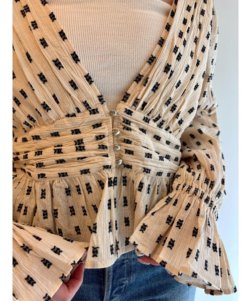 sara mallika（サラ マリカ）の「COTTON CUT JQD 2WAY GATHER TOP