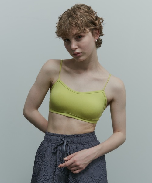 uyu.（ウユ）の「バックオープンバイカラーブラトップ（キャミソール・レディース・グレー/イエロー/ブラック/ブラック系その他/ブラウン/ホワイト・FREE）」の6枚目の写真