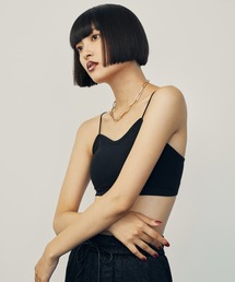 uyu.（ウユ）の「バックオープンバイカラーブラトップ（キャミソール）」
