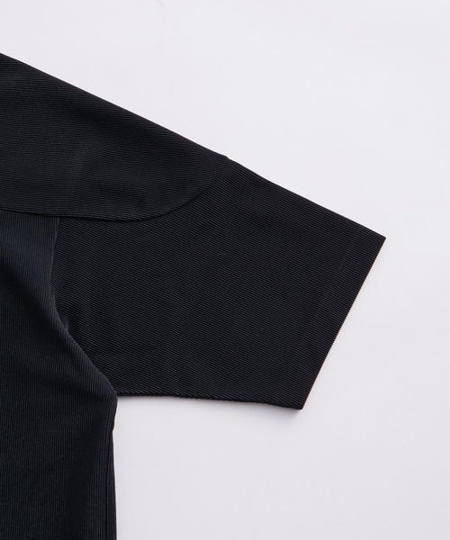 ADAM ET ROPE'（アダムエロペ）の「ルーズシルエット トリコットコール フットボール Tシャツ / 4wayストレッチ / ユニセックス（Tシャツ/カットソー・メンズ・キナリ/ネイビー・L/M）」の4枚目の写真