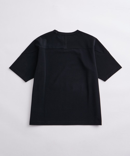 ADAM ET ROPE'（アダムエロペ）の「ルーズシルエット トリコットコール フットボール Tシャツ / 4wayストレッチ / ユニセックス（Tシャツ/カットソー・メンズ・キナリ/ネイビー・L/M）」の6枚目の写真