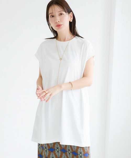 LEPSIM(レプシィム)の「サイドリブノースリーブ 129985(Tシャツ/カットソー・レディース・オフホワイト/チャコールグレー/ライトピンク・FREE)」の17枚目の写真