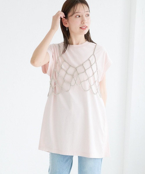 LEPSIM(レプシィム)の「サイドリブノースリーブ 129985(Tシャツ/カットソー・レディース・オフホワイト/チャコールグレー/ライトピンク・FREE)」の22枚目の写真