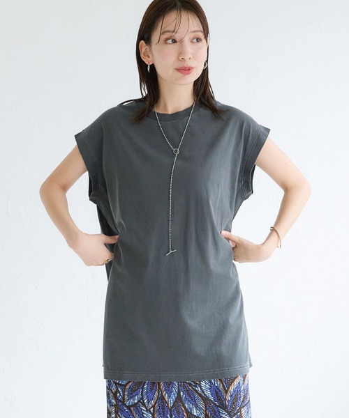 LEPSIM(レプシィム)の「サイドリブノースリーブ 129985(Tシャツ/カットソー・レディース・オフホワイト/チャコールグレー/ライトピンク・FREE)」の14枚目の写真