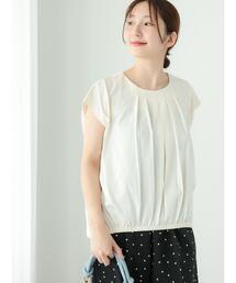 Te chichi TERRASSE（テチチテラス）の「【吸水速乾・接触冷感】ネックタック裾ゴムトップス（Tシャツ/カットソー）」