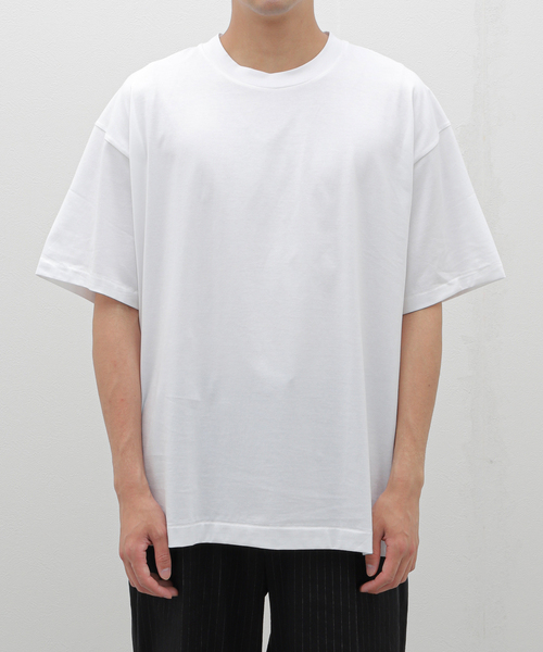 ATON（エイトン）の「ATON (エイトン) SUVIN 60/2 OVERSIZED T-SHIRT KKAGCW0015（Tシャツ/カットソー・メンズ・ボルドー/ホワイト/チャコールグレー/ブラック/ネイビー・6/4）」の2枚目の写真