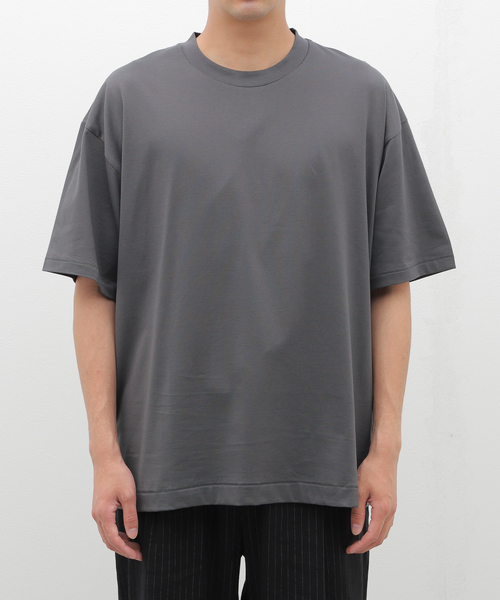 ATON（エイトン）の「ATON (エイトン) SUVIN 60/2 OVERSIZED T-SHIRT KKAGCW0015（Tシャツ/カットソー・メンズ・ボルドー/ホワイト/チャコールグレー/ブラック/ネイビー・6/4）」の3枚目の写真