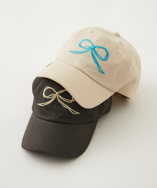 CIAOPANIC TYPY（チャオパニックティピー）の「【KIDS】リボン刺繍キャップ（キャップ・キッズ・ブラック/オフホワイト・ONE SIZE）」の13枚目の写真