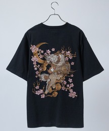 【13】和柄刺繍 BIGTシャツ
