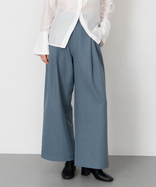 Formeque（フォルミーク）の「【Formeque】2タックワイドスラックス（スラックス・レディース・ブルー/スモークピンク/ブラック/ブラウン・M/L/S/M）」の3枚目の写真